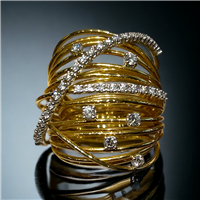 Ring Bertani & Co. Woman in Yellow Gold Diamante 0.80 Ct 00978 - 00978